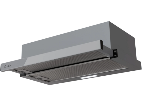Технопапа · Вытяжка встраиваемая Lex HIDE G 600 серый управление: кнопочное (1 мотор)