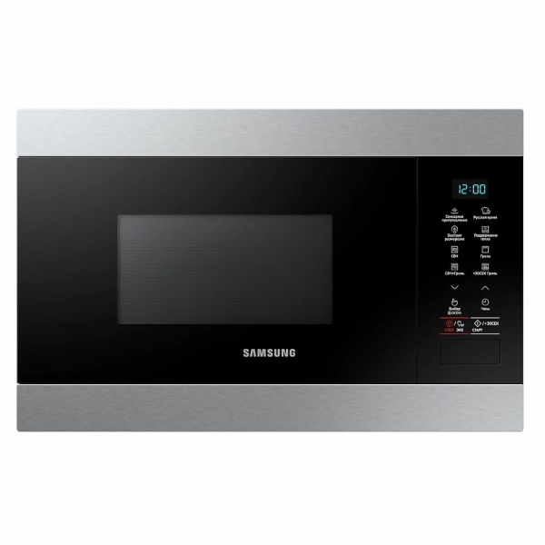 Технопапа · Микроволновая печь Samsung MG22M8074AT/BW встраиваемая, 22 л, с грилем и автопрограммами, сенсорное управление, нержавеющая сталь