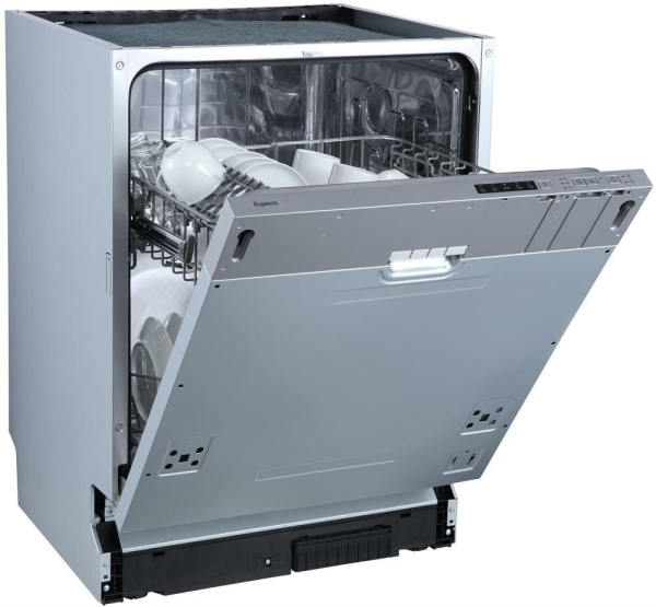 Технопапа · Встраиваемая посудомоечная машина БИРЮСА DWB-612/5, загрузка 12 компл. посуды, серебристый/серый