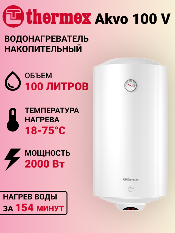 Технопапа · Водонагреватель накопительный THERMEX Akvo 100 V