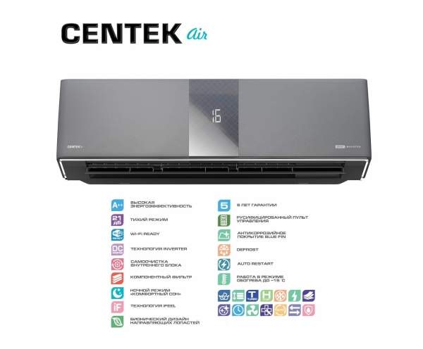 Технопапа · Сплит-система инверторного типа Centek CT-65Z18