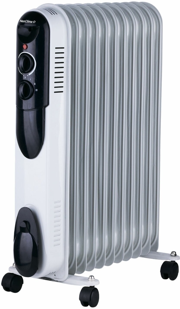 Технопапа · Масляный радиатор Neoclima "NC-9311", 11 секций, напольный, 2,5кВт