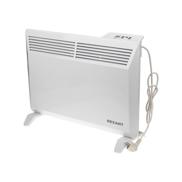 Технопапа · Электрический конвектор с электронным термостатом, 1 кВт, Х нагревательный элемент, в наборе крепление на стену REXANT