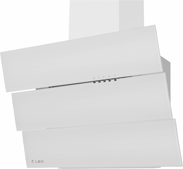 Технопапа · Вытяжка LEX RIO G 600, наклонная, LED-подсветка, 700 м³/ч, белая