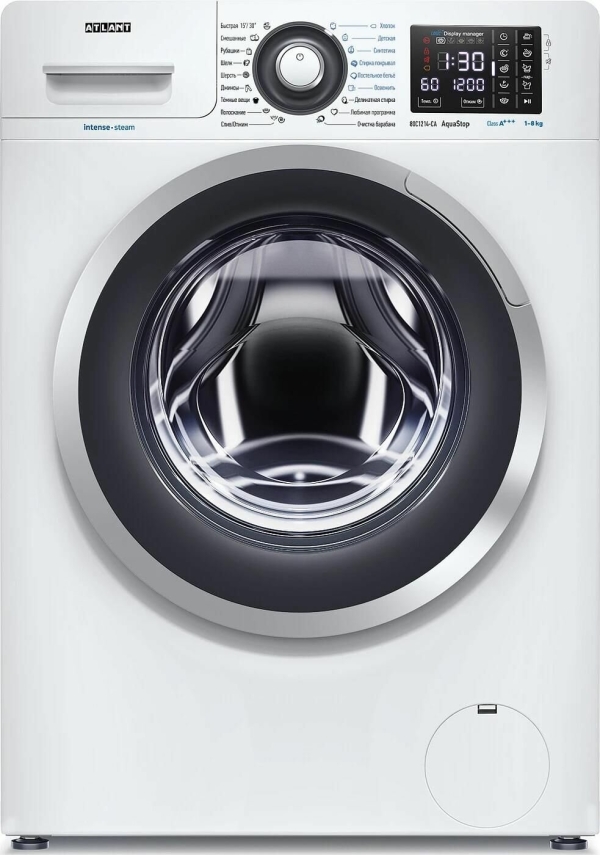 Технопапа · ATLANT Стиральная машина СМА 80С1214-СА-01 на 8.00 кг, с функцией пара, белая