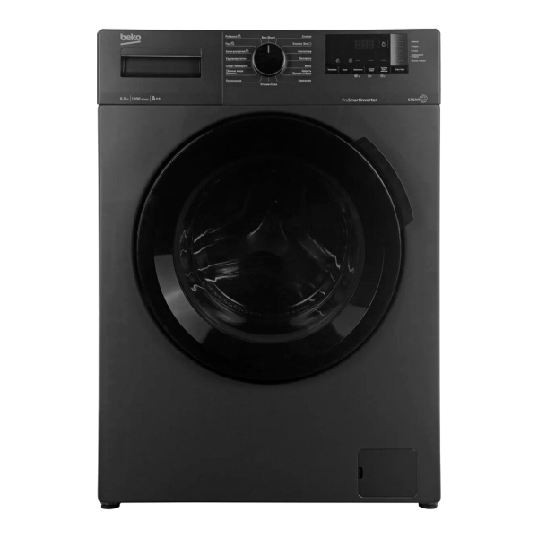 Технопапа · Стиральная машина Beko WSPE6H612A, загрузка белья 6.5 кг, 1.1 кВт/ч, инверторный двигатель, черный