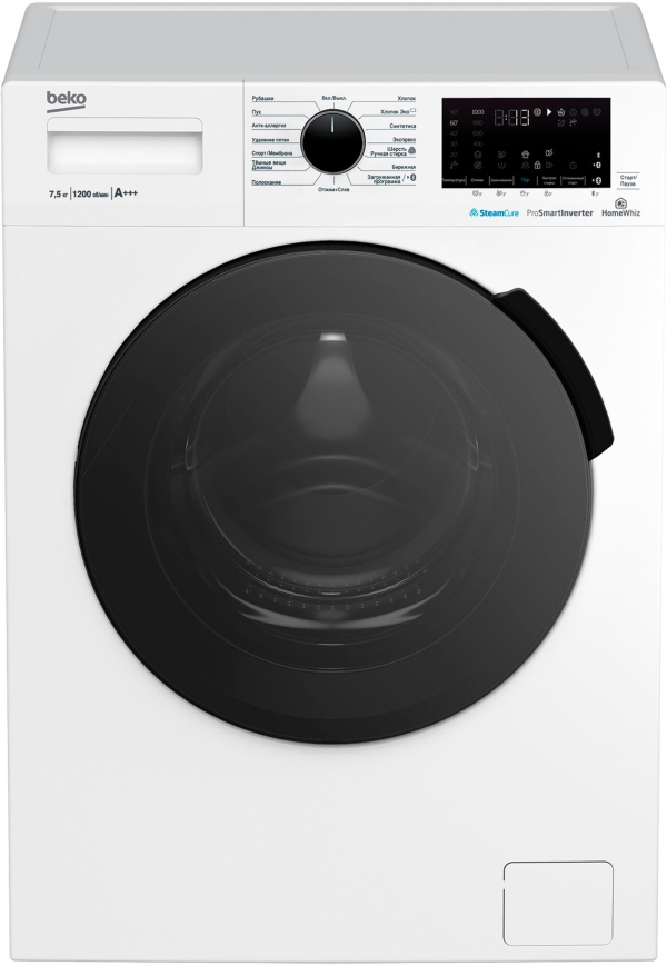 Технопапа · Стиральная машина BEKO WSPE7H616W , технология обработки паром SteamCure