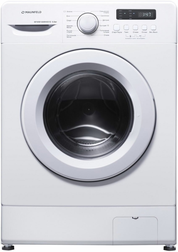 Технопапа · Стиральная машина Maunfeld MFWM106WH051D автомат 6 кг, белый
