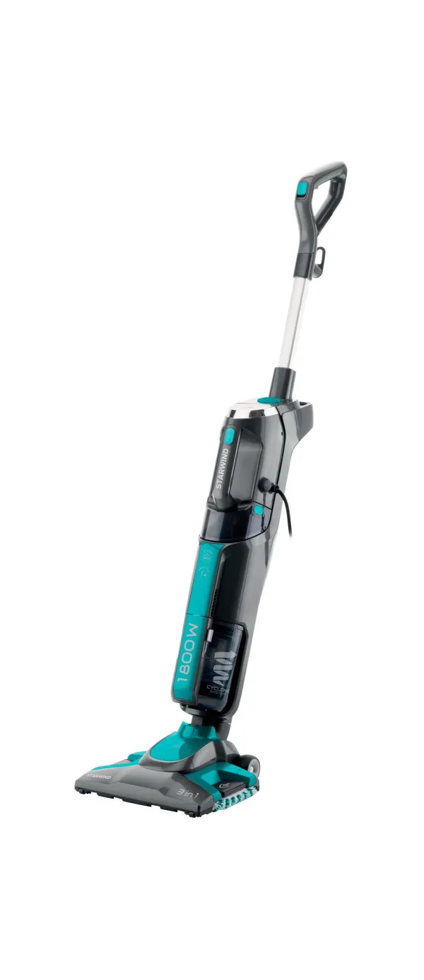 Технопапа · Пылесос паровой Starwind SSV9550 1800Вт темно-серый/голубой