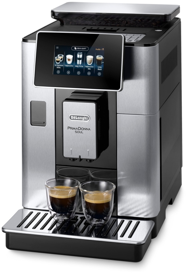 Технопапа · Кофемашина DeLonghi ECAM610.74, с автоматической системой, серебристая