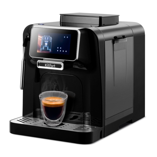 Технопапа · Автоматическая кофемашина КТ-7472 1480 Вт, 19 бар, капучинатор