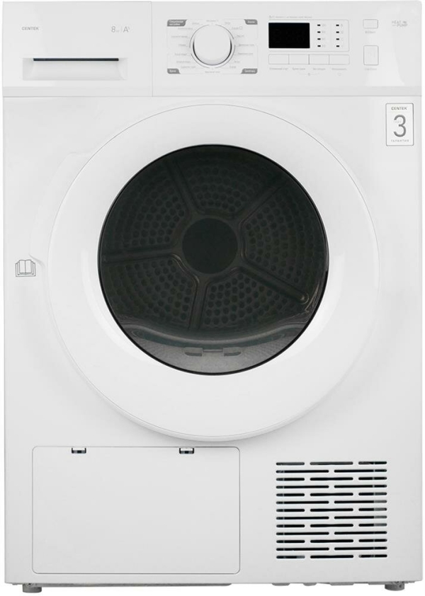 Технопапа · Сушильная машина CENTEK CT-1990 с тепловым насосом, максимальная загрузка 8.00 кг, белый
