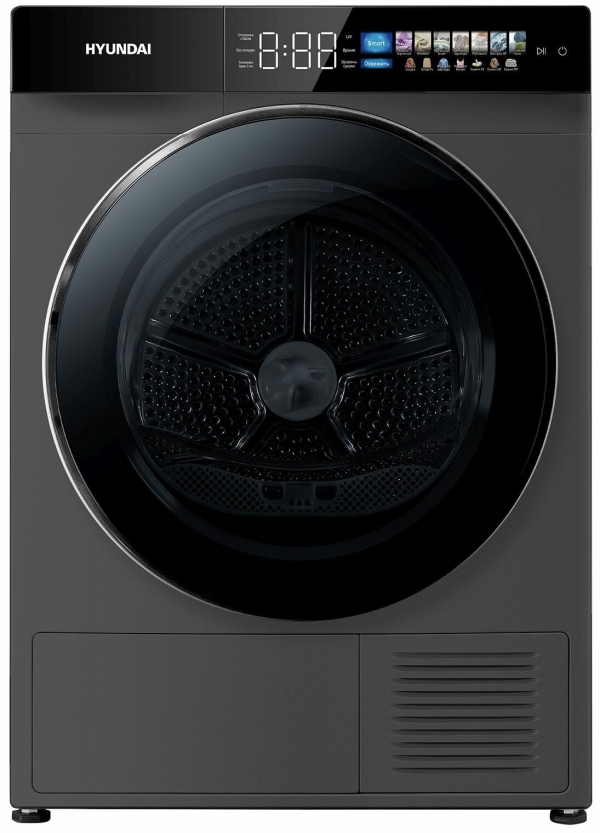 Технопапа · Сушильная машина с тепловым насосом Hyundai DFE9430 DARK GRAY