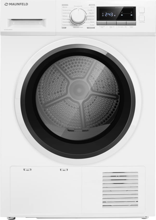 Технопапа · Сушильная машина MAUNFELD MFDM168WHE 8 кг, 16 программ, белый