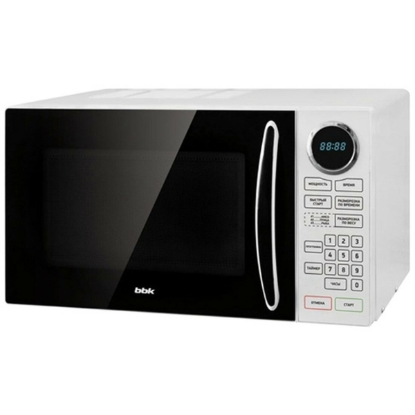 Технопапа · Микроволновая печь BBK 23MWS-916S/BW, эмаль, 900Вт, 23л