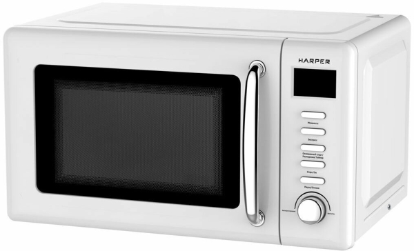 Технопапа · Микроволновая печь HARPER HMW-20ST02, объем 20 л, мощность 700 Вт, белый