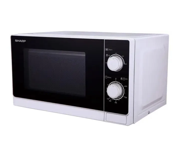 Технопапа · Микроволновая печь Sharp R-2000RW, мощность 800Вт, 20л, белый /черный