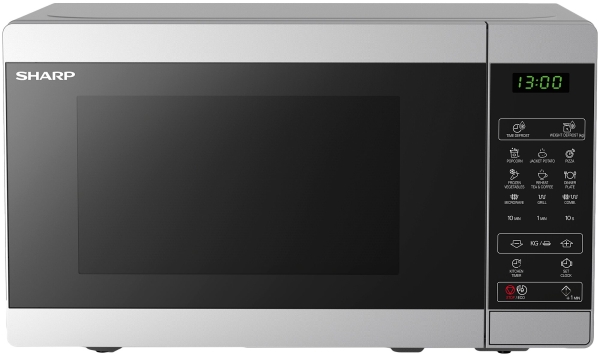 Технопапа · Микроволновая печь Sharp R-6800RSL, 20 л, 800 Вт, серебристый/черный