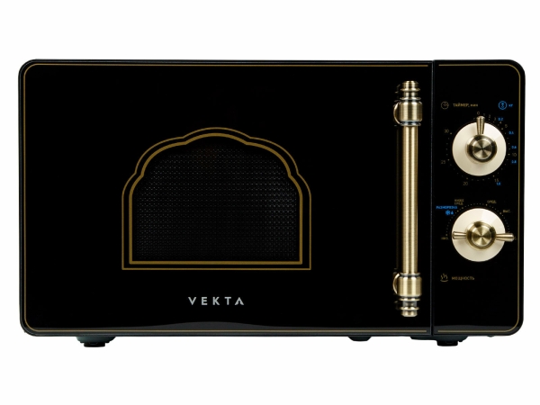 Технопапа · Микроволновая печь VEKTA MS720HRB черный (ретро), объем 20 литров