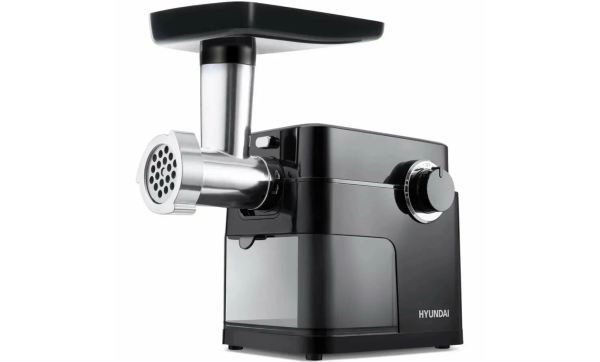 Технопапа · Мясорубка Hyundai HY-MG6491, черный, пластик, с насадками, защита от перегрузок, 1900/450Вт