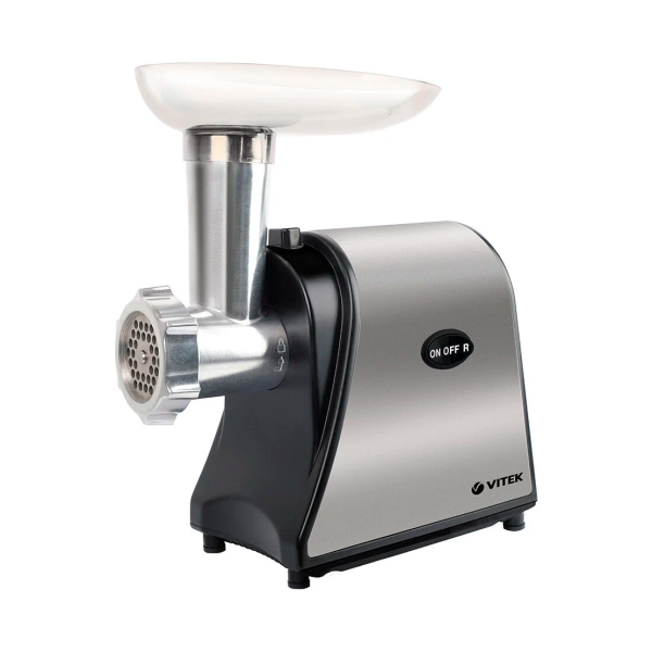 Технопапа · Мясорубка VITEK VT-3636, 1700 Вт, 1.7 кг/мин, реверс, черный/серебристый