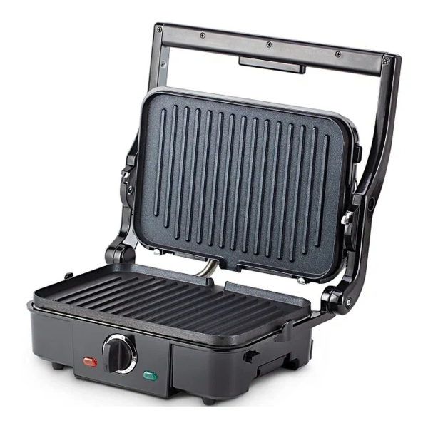 Технопапа · Гриль Vitek VT-2630, 1500Вт, антипригарное покрытие, черный/серебристый