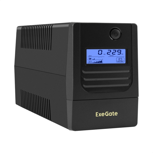Технопапа · ИБП ExeGate Smart LB-1000. LCD. AVR.4C13. USB (1000VA/650W, LCD, AVR, 4*C13, USB, батарея 12V 9Ah, Black) EX299505RUS
