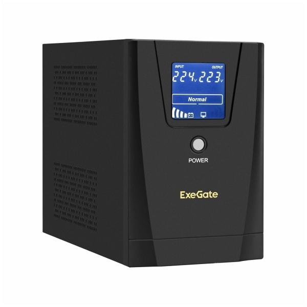 Технопапа · ИБП ExeGate EX292799RUS SpecialPro Smart LLB-1500. LCD. AVR.2SH.3C13, черный
