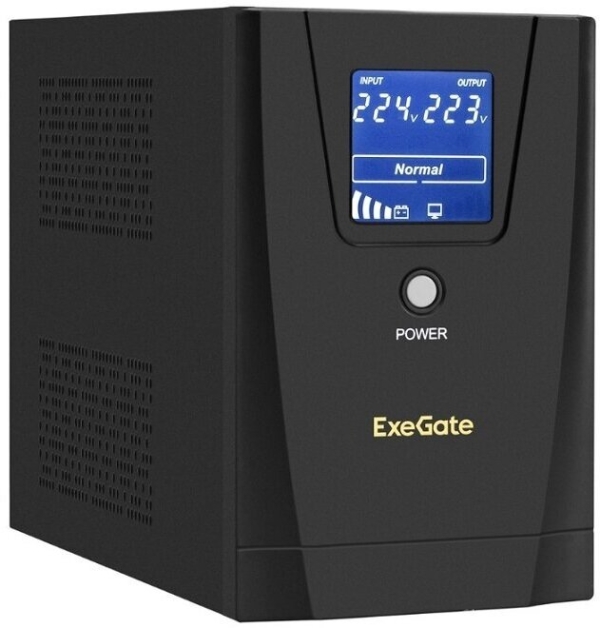 Технопапа · ИБП ExeGate EX292804RUS SpecialPro Smart LLB-1600. LCD. AVR.2SH.3C13. USB 1600VA/950W, black