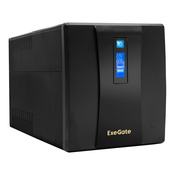 Технопапа · ИБП ExeGate SpecialPro Smart LLB-1500. LCD. AVR.4SH. USB <1500VA/950W, LCD, AVR, 4*Schuko, USB, Black> EP212520RUS
