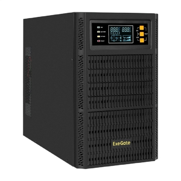 Технопапа · Exegate EX296950RUS ИБП On-line ExeGate PowerExpert TL-3000.96V. LCD. AVR.3SH. USB. RS232. SNMP <3000VA/3000W, On-Line, PF=1, LCD, 3*Schuko, RS232, USB, SNMP-slot, встроенные батареи 12V 7.2Ah - 8шт, возмо