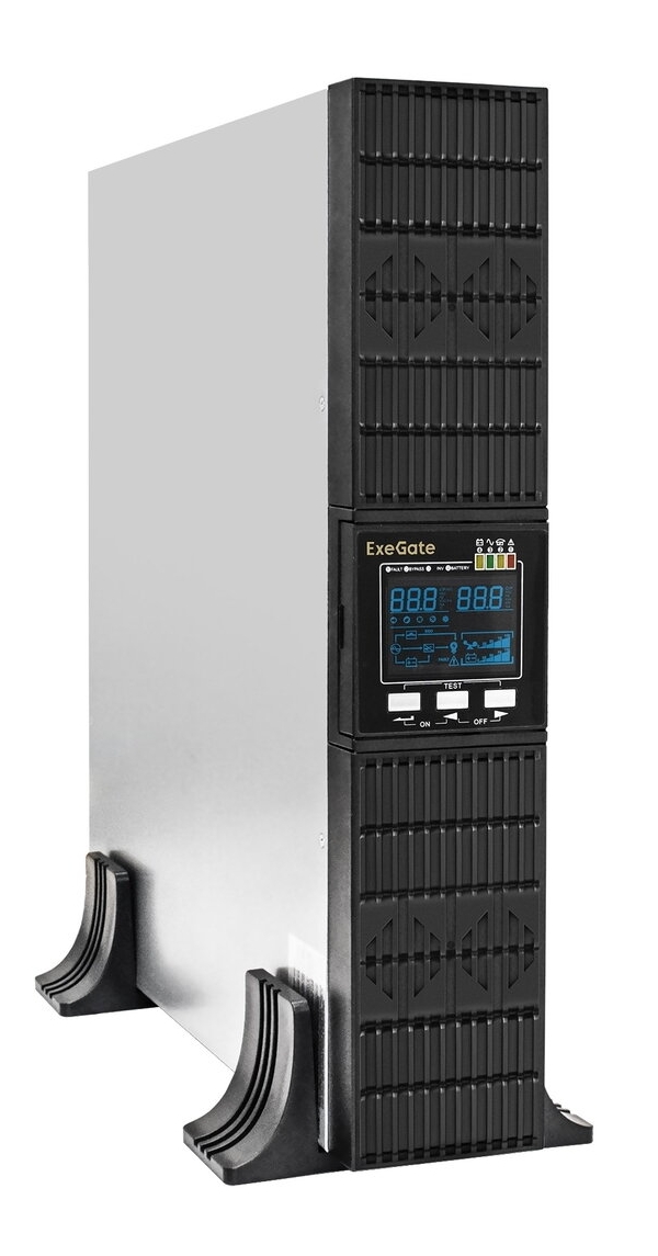 Технопапа · ИБП On-line ExeGate PowerExpert ULS-1000. LCD. AVR.6C13. USB. RS232. SNMP.2U