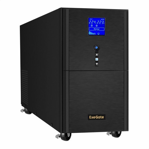 Технопапа · ИБП (инвертор, синус, для котла) ExeGate SineTower SN-5000. LCD. AVR.2SH.1C13. T. RJ. USB <5000VA/4000W, LCD дисплей AVR 2*Schuko+1*C13+1*клеммы, RJ45/11> EX295985RUS
