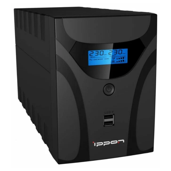 Технопапа · ИБП Ippon Smart Power Pro II 2200, мощность 2200 ВA/ 1200 Вт, цвет черный