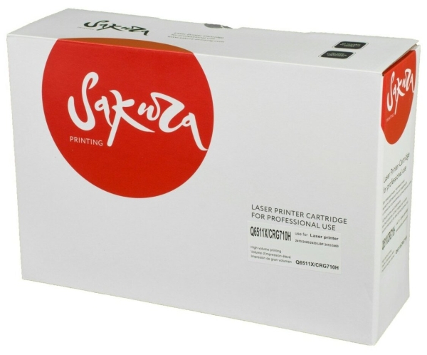 Технопапа · Картридж Q6511X/CRG710H для HP, Canon, лазерный, черный, 12000 страниц, Sakura
