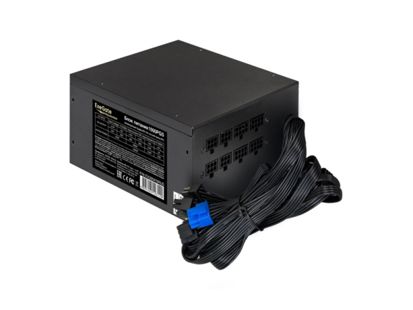 Технопапа · Блок питания 1000W ExeGate Gaming Standard 1000PGS (ATX, APFC, кпд 82% (80 PLUS), 14cm fan, 24pin, 2x(4+4)pin, PCIe, 5xSATA, 4xIDE, Cable Management, black, RTL)