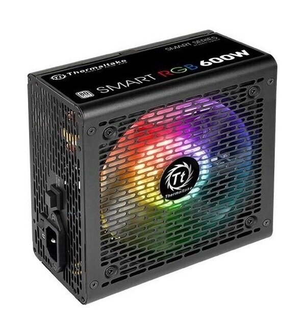 Технопапа · Блок питания Thermaltake Smart RGB, 600W, 80+ Standart (PS-SPR-0600NHSAWE-1)