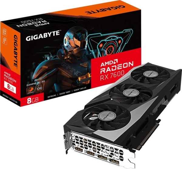 Технопапа · Видеокарта Gigabyte PCI-E 4.0 GV-R76GAMING OC-8GD AMD Radeon RX 7600 8Gb