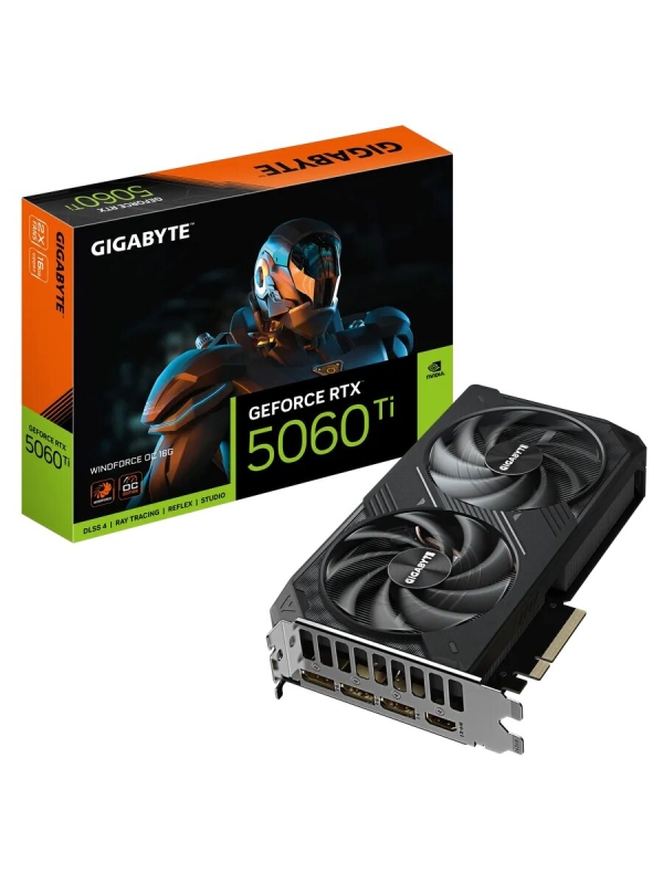 Технопапа · Видеокарта Gigabyte GeForce RTX 5060 Ti WINDFORCE OC 16 ГБ (GV-N506TWF2OC-16GD)