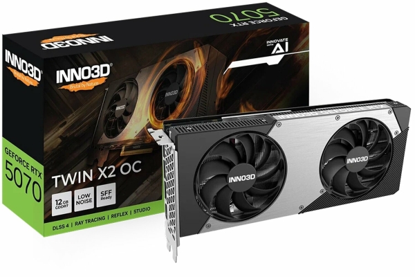 Технопапа · Видеокарта INNO3D GeForce RTX 5070 TWIN X2 ОС 12GB (N50702-12D7X-195064N)