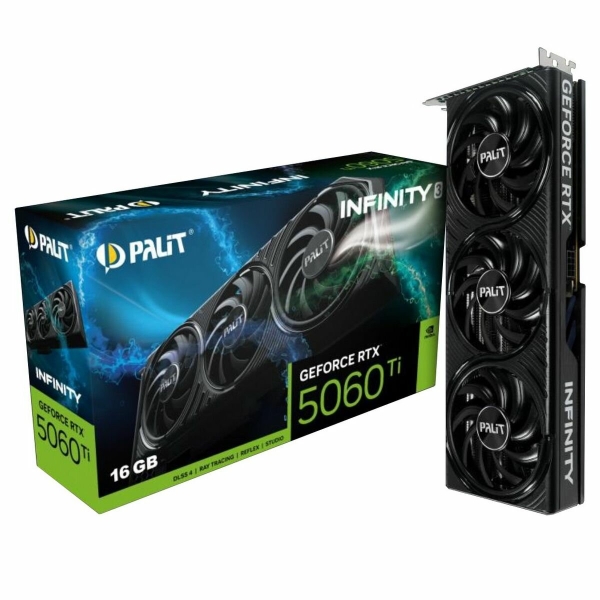Технопапа · Видеокарта Palit RTX5060Ti INFINITY 3 16GB GDDR7 128bit 3xDP HDMI 3FAN RTL