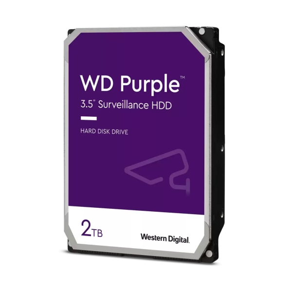 Технопапа · 2 ТБ Жесткий диск Western Digital Purple WD20PURZ, HDD, SATA III, 3.5", для систем видеонаблюдения