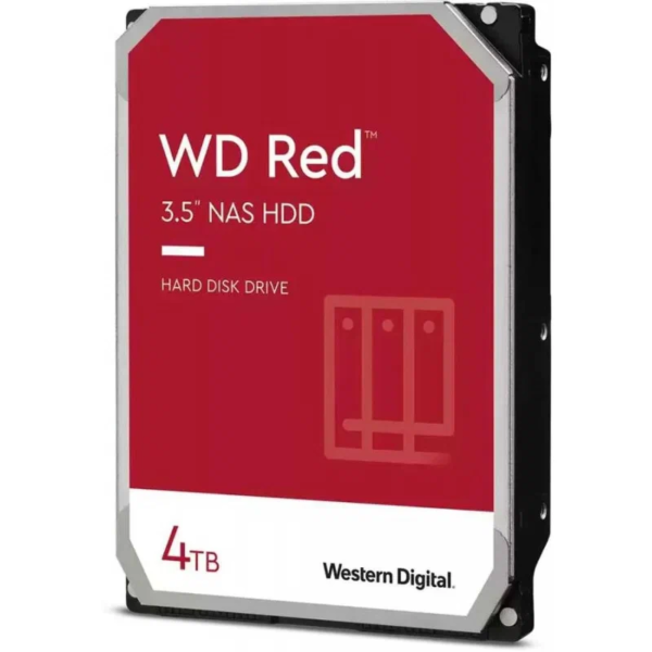 Технопапа · Жесткий диск HDD Western Digital SATA 4TB 6GB/S 256MB RED PLUS WD40EFPX, красный
