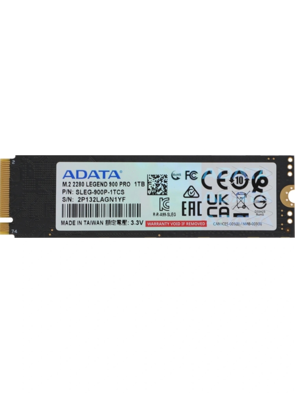 Технопапа · SSD жесткий диск A-Data Legend 900 Pro 1024ГБ, M.2 2280, PCIe 4.0 x4, M.2 SLEG-900P-1TCS