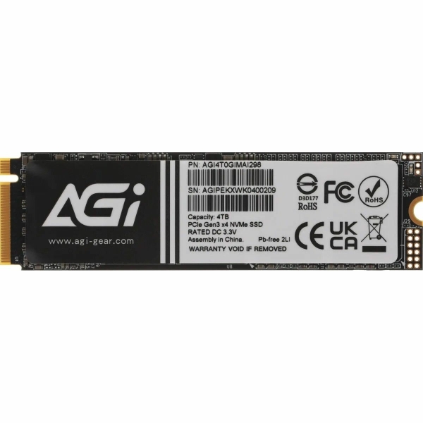 Технопапа · SSD AGI AI298, 4 ТБ, M.2 2280 (AGI4T0GIMAI298-CB)
