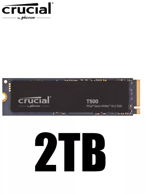 Технопапа · Накопитель SSD Crucial T500 2TB PCIe Gen4 NVMe M.2 (CT2000T500SSD8)