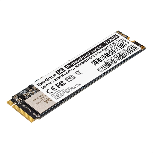 Технопапа · Накопитель SSD M.2 2280 512GB ExeGate NextPro+ KC4000TP512 (PCIe Gen4x4, NVMe, 22x80mm, 3D TLC) EX297592RUS