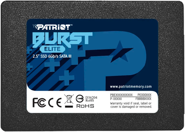 Технопапа · SSD-накопитель Patriot Burst Elite PBE192TS25SSDR, 1.92 ТБ, 2.5", SATA III