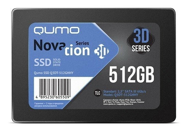 Технопапа · Накопитель SSD 512Gb QUMO Novation 3D (Q3DT-512GHHY)