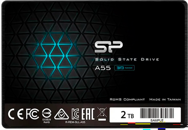 Технопапа · Твердотельный накопитель SSD Silicon Power Ace A55, 2 ТБ, SATA3 2.5" (SP002TBSS3A55S25)